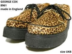 定価￥67100】ジョージコックスラバーソールヒョウ柄ミニレパードUK8豹