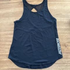 JAZZERCISE クロスバック タンクトップ 黒のサムネイル