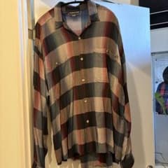レーヨンシャツ　Substudio チェック柄