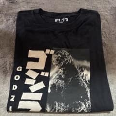 UNIQLO 고질라 70주년 기념 T셔츠 블랙 XL 사이즈