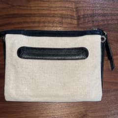 PAPILLONNER キャンバス×レザー コンビ ポーチのサムネイル
