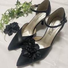 ☆美品☆ 卑弥呼 リボンストラップパンプス ポインテッドトゥヒールのサムネイル