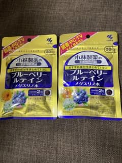 小林製薬の栄養補助食品 ブルーベリー・ルテイン・メグスリノ木 約30日分×2のサムネイル