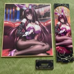 ピロ水 はにかみバニー コラボカフェ 志津城ねる ミニ色紙 アクスタ セットのサムネイル