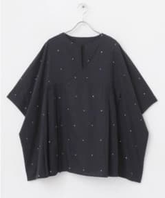 かぐれ ネイビー ドット柄 半袖シャツ定価13,000円 - メルカリ