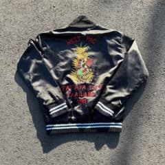 80s スーベニアジャケット タイ スカジャン ベトジャン アメカジ 黒