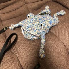 【タイムセール】ナナマニア　カエルモチーフ　ショルダーバッグ　ブルーのサムネイル