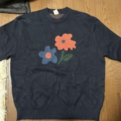 ネイビー 花柄 セーター Fサイズのサムネイル