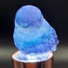 キャンディフローライト 小鳥 天然石 置物 マルチカラーフローライト 小鳥モチーフ 13×17mm 【貫通穴】 5個