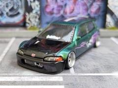 ホットウィールカスタム ホンダ シビック EG6 マジョーラ紫 k ☆トミカ改造 ホットウィールカスタム ホンダ シビック EF9 オーバー