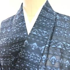 平和屋着物▽羽織　スリーシーズン　春夏秋　塵除け　流水紋紗　青褐色　正絹　逸品　AABG7628ck 平和屋着物▽男性 長羽織 スリーシーズン 春夏秋 塵除け 霞紋紗 正絹