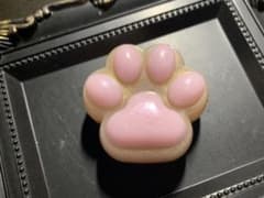 【ハンドメイド】シーリングスタンプ ハンドル 肉球 薄茶クリームのサムネイル