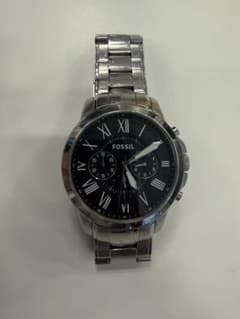 【ジャンク品】FOSSIL メンズ クロノグラフ 腕時計 シルバーのサムネイル