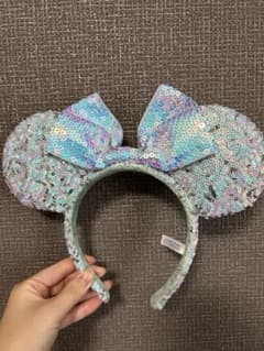ミニー型ラメカチューシャ 水色ピンクのサムネイル