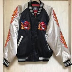 まな様専用スカジャン ファイヤーパターン デビルのサムネイル