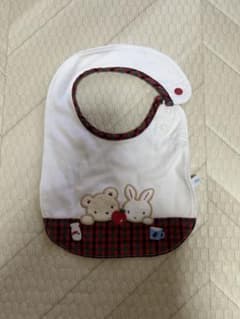 familiar ファミリア スタイ よだれかけ くま うさぎ チェックのサムネイル