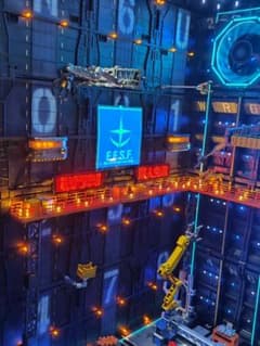 【新品・特大49cm】LED18点灯 基地・格納庫ジオラマベース フル塗装済 新品・特大49cm】LED18点灯 基地・格納庫ジオラマベース フル塗装済