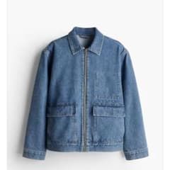 H&M 데님 재킷 지퍼업 S 신품 태그 첨부
