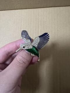 カワセミモチーフブローチ エナメルのサムネイル