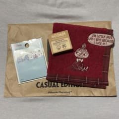 MOOMIN 赤いタオル 綿100% ふせんセットのサムネイル