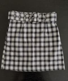 H&M DIVIDED チェック柄 ベルト付き ミニスカートのサムネイル