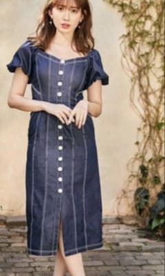 Her lip to Puff Sleeve Midi Dressのサムネイル
