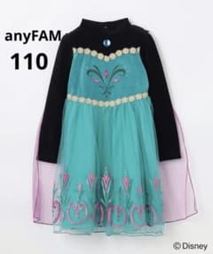 아나운서와 눈의 여왕 엘사 원피스 긴팔 망토 포함 110 anyFAM