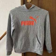 PUMA プーマ キッズ パーカー グレー130のサムネイル