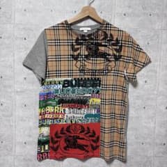美品BURBERRY Tシャツ　バーバリーチェック　落書きデザイン　14y 美品BURBERRY Tシャツ バーバリーチェック 落書きデザイン 14y - メルカリ