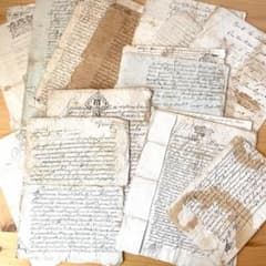 フランス革命時のマニュスクリ2枚セット　18世紀古文書紙物　フランスアンティーク フランス アンティーク 古文書 18〜19世紀 公文書 紙もの A30 - メルカリ