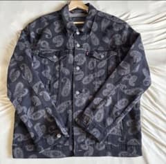 【希少】Levi’s ペイズリー柄 デニムジャケット XL 総柄 ブラック 希少】Levi's ペイズリー柄 デニムジャケット XL 総柄 ブラック - メルカリ