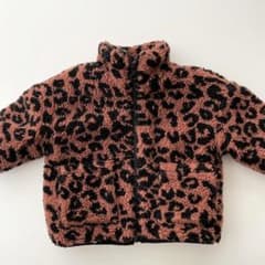 ZARA レオパード　ヒョウ柄　ボア　アウターのサムネイル