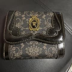 ANNA SUI 花柄 二つ折り財布 ブラックのサムネイル