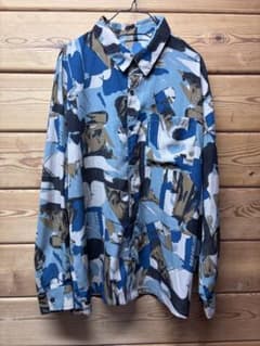 coca（コカ）メンズ アソート柄シャツ ブルー Mサイズのサムネイル