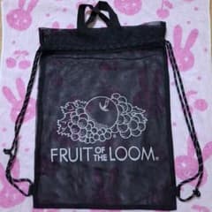 FRUIT OF THE LOOM メッシュナップザック 黒のサムネイル