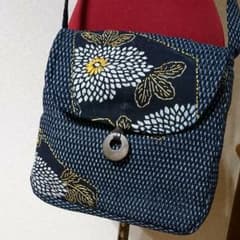 古布 絣 ハンドメイド 肩掛けバックのサムネイル