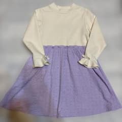 Thumbnail of SHOO・LA・RUEクリーム色ラベンダーワンピース110センチ
