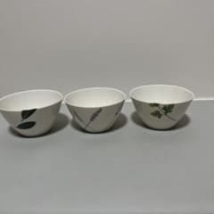 LA AMYS 植物柄陶器ボウル3個セットのサムネイル