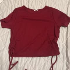 サイドドロスト 半袖Tシャツ ボルドーのサムネイル