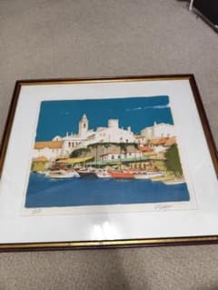内田晃 サイン入り 港 風景 リトグラフ A.P.版 額装 洋画家 - メルカリ