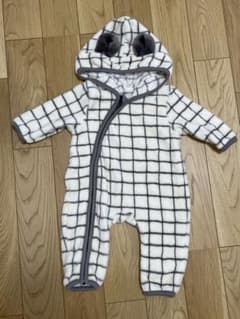 くま耳　モコモコ　ロンパース　70サイズのサムネイル