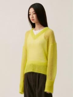 モヘア混シースルーニットのサムネイル
