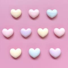 【10個】ミクロンラメハートデコパーツ【197】のサムネイル