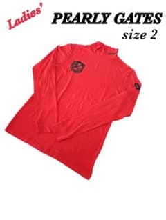 PG パーリーゲイツ　モックシャツ　モックネック　レディース2 Lサイズ ゴルフ