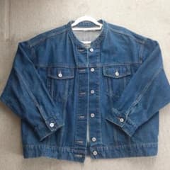 IEDIT ノーカラー デニムジャケット 4Lのサムネイル
