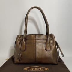 2601-62｜美品｜トッズ ハンドバッグ レザー ブラウンゴールド - メルカリ