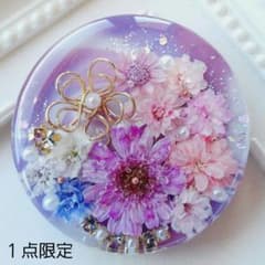 1770】レジン マトリカリア ヘアゴム ポニーフック ブロ―チ