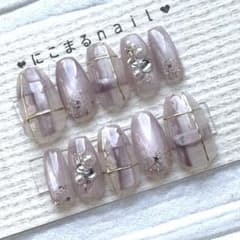 メルカリ便 ネイルチップ 現品 ニュアンス マグネットネイル NO.414