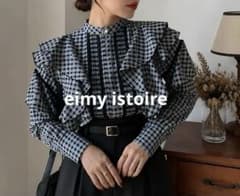eimy istoire グレンチェック フリル パールボタン ブラウス F - メルカリ
