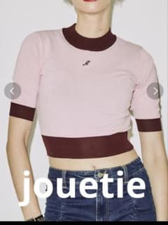 jouetie ジュエティ サマーニット ピンク×ボルドー Mのサムネイル